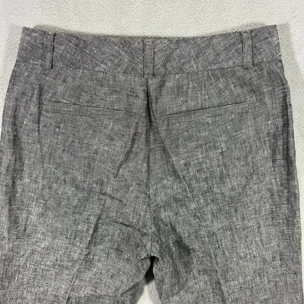 BANANA REPUBLIC Jackson Fit Pants Womens 6 Grey Good 100 Linen Summer 2011